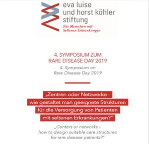 4. Symposium zum Rare Disease Day 2019, eva luise und horst köhler stiftung für Menschen mit seltenen Erkrankungen